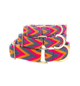 Azul Set - Collar & Leash | Wayuu Set | Chila Bags