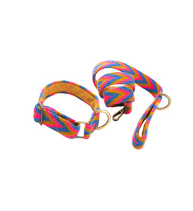 Mostaza Set - Collar & Leash | Wayuu Set | Chila Bags